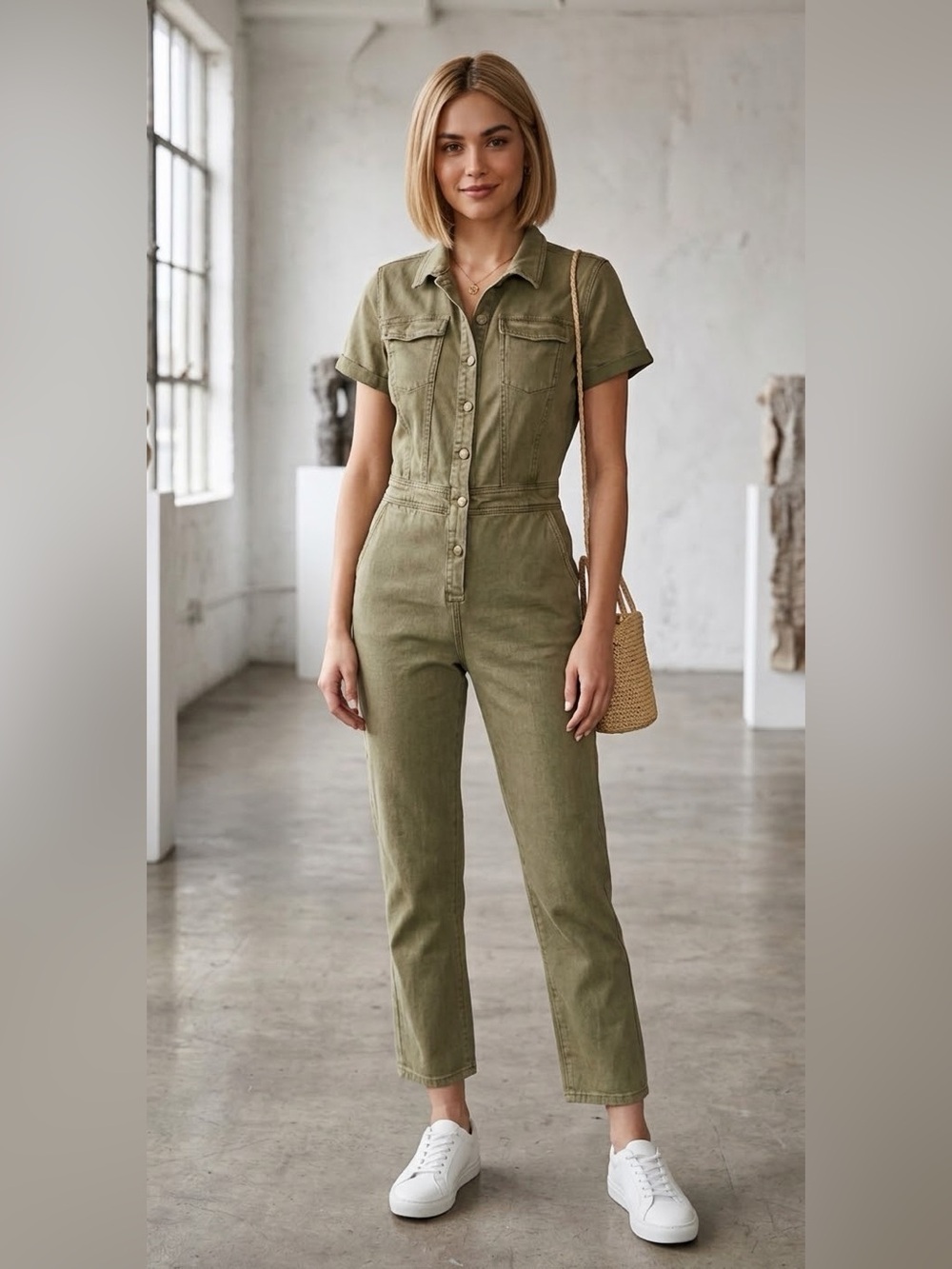 YOUNG FABULOUS & BROKE UTILITY JUMPSUIT size S